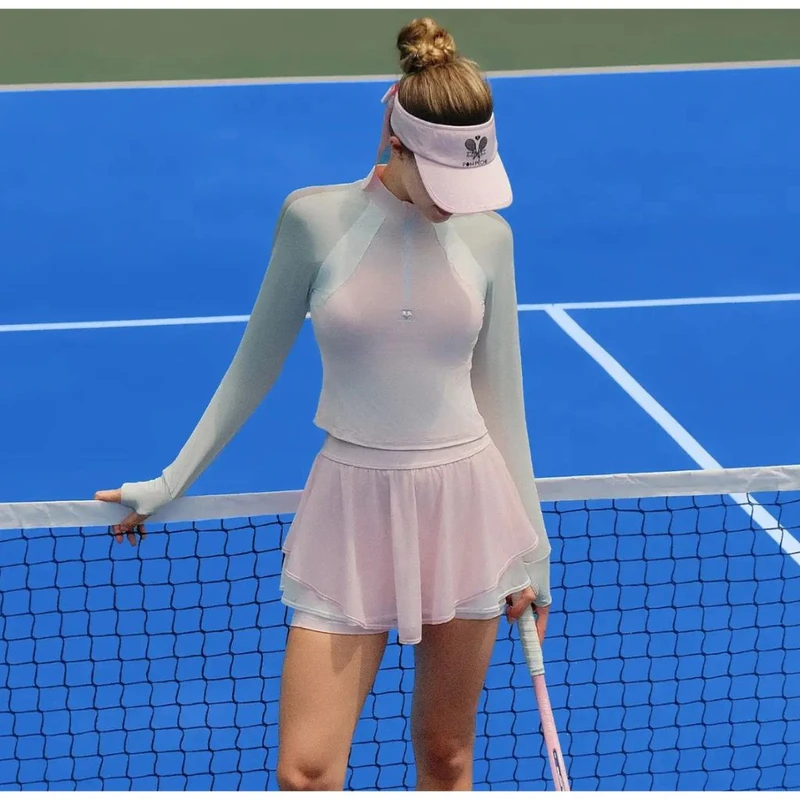 POM PECHE Layered Mesh Skirt - BERYL Tennis Padel