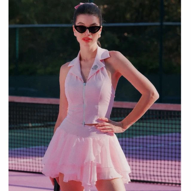 POMPECHE Rose Helter Tank top