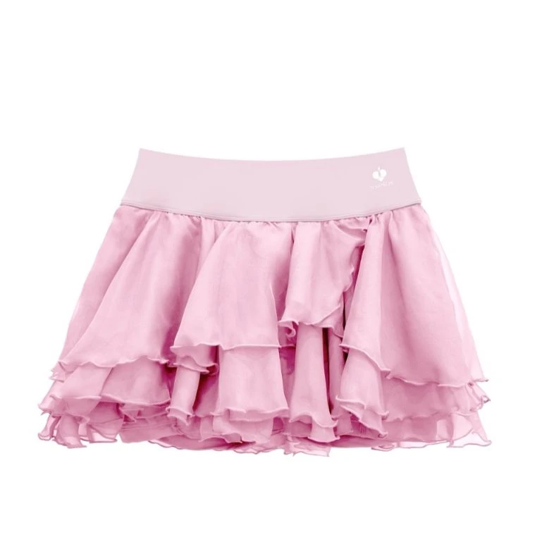 POMPECHE Ruffle Tenis Padel Skirt - PINK